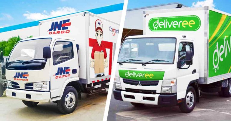 Truk JNE Cargo dan Deliveree