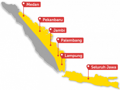 Tampilan Peta Area Layanan Deliveree