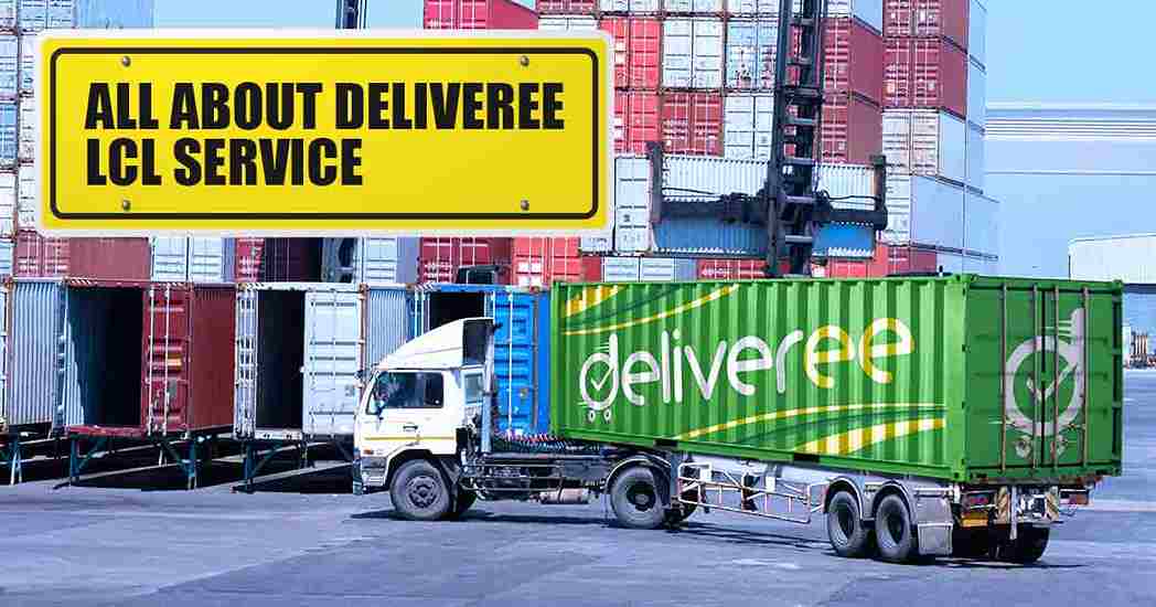Deliveree's container truck in dockyard