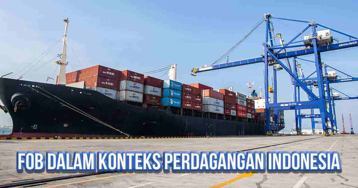 Kapal Kontainer sedang bersandar di pelabuhan