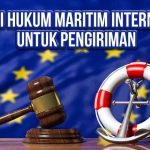 Lambang dunia internasional dengan palu melambangkan hukum dan pelammpung melambangkan laut