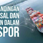 Ilustrasi kapal kontainere sedang meinggalkan pelabuhan