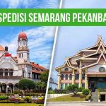 Gedung Lawang Sewu di Semarang dan Gedung Anjung Seni Idrus Tintin di Pekanbaru sebagai konteks “Ekspedisi Semarang Pekanbaru.”