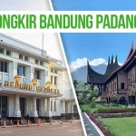 Gedung Merdeka di Bandung dan Rumah Gadang di Padang untuk konteks ongkir Bandung ke/dari Padang.