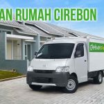 Truk Deliveree di kompleks perumahan untuk layanan pindahan rumah di Cirebon