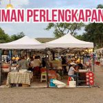 Tenda-tenda orang berjualan untuk bazar sebagai ilustrasi “Pengiriman Perlengkapan Bazar”.