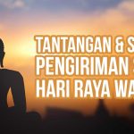 Siluet Buddha dengan cahaya senja, melambangkan ketenangan Hari Raya Waisak sebagai ilustrasi “Tantangan & Solusi Pengiriman di Hari Raya Waisak”