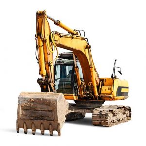 ilustrasi crawler excavator.