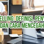 Seorang mencatat pesanan dengan tumpukan paket di mejanya dan seorang pria memegang kepala dengan ekspresi frustasi sebagai ilustrasi “Overselling: Definisi, Penyebab, dan Cara Mencegahnya.”