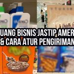Kolase produk jastip Amerika seperti CeraVe, Fenty Beauty, Reese’s Puffs, dan Pop-Tarts, sebagai ilustrasi “Peluang Bisnis Jastip Amerika & Cara Atur Pengiriman”.