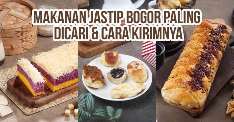 Tiga jenis makanan jastip Bogor yang populer: lapis talas keju, roti unyil dan strudel sebagai ilustrasi “10 Makanan Jastip Bogor Paling Dicari & Cara Kirimnya”