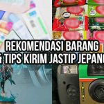 Kolase barang jastip Jepang populer seperti skincare, camilan KitKat Jepang, action figure, dan kamera sekali pakai.