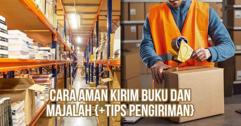 Pekerja gudang mengemas paket berisi buku dan majalah dengan box dan lakban sebagai ilustrasi “10 Cara Aman Kirim Buku dan Majalah {+Tips Pengiriman}”