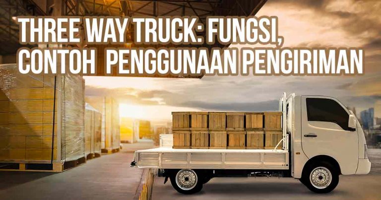 Three way truck membongkar muatan tanah di lokasi proyek konstruksi sebagai ilustrasi “Three Way Truck: Fungsi, Contoh Penggunaan Pengiriman”