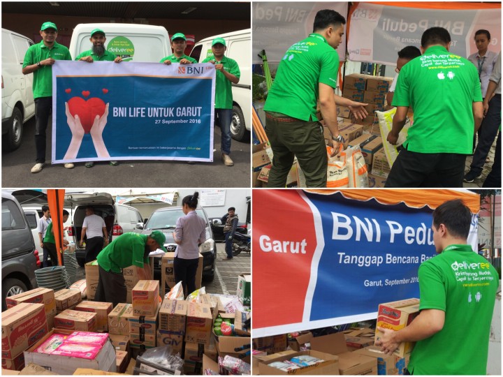 banjir garut,bantuan garut,csr,pengiriman barang