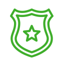 Police Clearance Green Icon