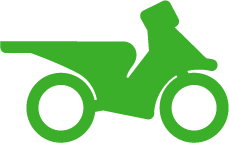 Green Motorcycle Icon