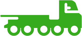 Trailer Truck Green Icon